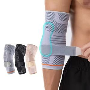 Genouillère ajustable et respirante en tricot avec fermeture auto-agrippante pour le sport et le fitness, protection unisexe - Product Image 1