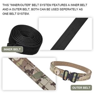 Ceinture tactique à boucle métallique à dégagement rapide pour hommes, ceintures MOLLE multi-camo laser, accessoires de chasse, équipement 2 pouces - Product Image 5