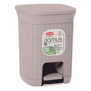 Cubo de basura para baño (6Lt) con tapa de pedal DOMUS HOME COLLECTION Greige 90401 - Product Image 1