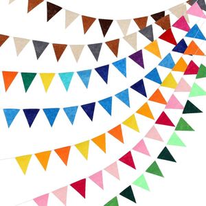 Factory Custom <b>Bunting</b> <b>Flags</b> Colorful Triangle Rectangle String Banner for Festival Birthday Party Celebration Home Decoration - Product Image 6