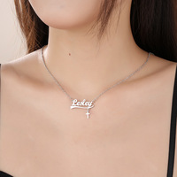 Collier personnalisé en acier inoxydable, design classique, collier de haute qualité avec lettres personnalisées pour femmes et hommes