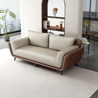 Fauteuil de Direction en Cuir Luxe Moderne avec Accoudoirs, Ensemble de Canapés de Bureau Exécutif pour Aire de Repos