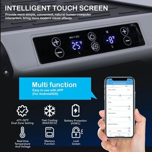 Réfrigérateur de voiture 30L/40L/50L, glacière électrique à batterie, double zone, portable, <span class=keywords><strong>mini</strong></span> congélateur de camping, réfrigérateurs de voiture - Product Image 3