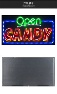 Letrero Luminoso de 17*31 Pulgadas para Tienda de Dulces, Letrero Publicitario con Luces LED Intermitentes para Tienda de Regalos y Dulces - Product Image 5