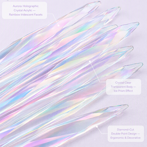 Lot de pinceaux à ongles professionnels avec manche en cristal, poils en nylon, logo personnalisé, OEM ODM, pour gel UV, outil de manucure pour salon de beauté - Product Image 5