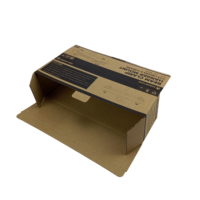Boîte d'emballage en carton ondulé kraft brun pliable, carton pliant haute résistance pour accessoires industriels