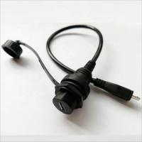 IP67 IP68 Wasserdichtes USB-Kabel Micro 5-poliges Verlängerung kabel von Stecker zu Buchse mit Schalttafel einbau 30cm 1m