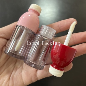 ISMAN Botol Minuman Lucu Bentuk Botol Coke Tabung <span class=keywords><strong>Lip</strong></span> <span class=keywords><strong>Gloss</strong></span> Pink Merah Bentuk Soda Wadah Kosong Harga Pabrik Grosir Terbaik - Product Image 2