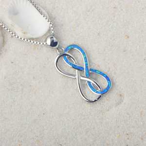 Collier Opale Infinie Viral TikTok |   Bijoux Bleu Amour Éternel - Fournisseur en Gros Tendance - Product Image 4