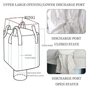 ถุงบรรจุของขนาดใหญ่, ถุงบรรจุของแบบหนาพิเศษ 1.5 ตัน, ผลิตจากโพลีโพรพิลีนทอ, ออกแบบให้มีค่าความปลอดภัยสูง, ปากถุงแบบดัฟเฟิลพร้อมช่องระบายน้ำด้านล่าง - Product Image 3