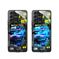Uslion — coque de téléphone en verre trempé avec veilleuse LED, étui pour iPhone 11 13 12 11 XS Pro Max SE