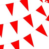 Drapeau triangulaire rouge en tissu polyester pour la fête de la Saint-Valentin, décoration de fête