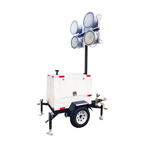 Torre de luz de inundación <span class=keywords><strong>LED</strong></span> de mástil telescópico hidráulico alimentado por energía <span class=keywords><strong>solar</strong></span> móvil portátil - Product Image 1