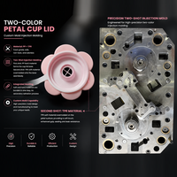Gobelets à paille motif fleur parfait, vente en gros |   Fabricant de tasses à thé au lait Petal Milk Tea, prise en charge de la personnalisation OEM