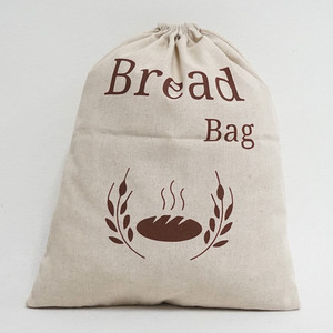 Bolsa de Pan de Lino y Algodón Natural con Cordón, Venta al Por Mayor de Fábrica - Product Image 2