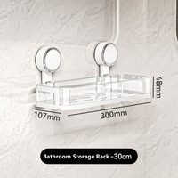 Boîte de rangement de salle de bain en métal, sans perçage, support à ventouse rotatif, étagère murale pour l'organisation de la salle de bain