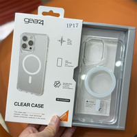 Coque de téléphone magnétique transparente 2-en-1 en acrylique cristallin résistant au jaunissement pour iPhone 17 Pro Max 16 Plus, antichoc