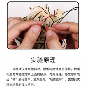 Modèle de séismographe pour expériences scientifiques et détection sismique, kit de matériel scientifique et technologique pour étudiants - Product Image 5