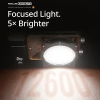 Lumière LED ZHIYUN MOLUS X100 RGB 100W alimentée par batterie, température de couleur 2700K-10000K, matériau ABS, éclairage vidéo et photo extérieur