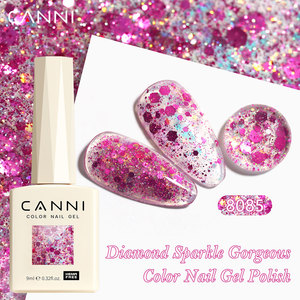 Set de <span class=keywords><strong>Esmaltes</strong></span> de Uñas en Gel UV CANNI Serie Ojo de Gato, Libre de Hema y TPO, Lote de 8 Piezas con Diamantes Brillantes y Purpurina - Product Image 5