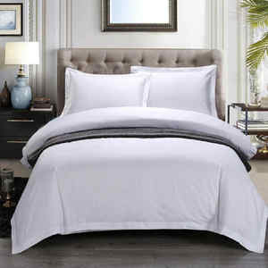 Set di biancheria da letto in cotone 100% di lusso Custom 5 stelle copripiumino Hotel e lenzuolo da letto in stile semplice per borsa da sposa imballata - Product Image 2