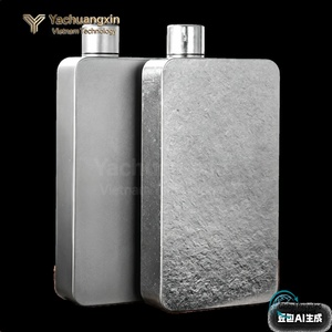 Bouteille d'eau en acier inoxydable 400ML carrée portable pour la randonnée en plein air, le camping, toutes saisons - Product Image 5