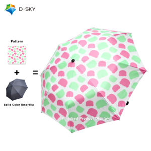 Parapluie personnalisé avec impression de logo et boutique de marque n'importe quel texte de conception d'image personnalisé pliant portable coupe-vent pluie <span class=keywords><strong>soleil</strong></span> - Product Image 1