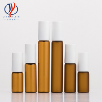 Rouleau ambré personnalisé sur bouteille en verre 3ml 5ml 10ml testeur d'échantillon huile de parfum massage des yeux bille roulante pour emballage cosmétique