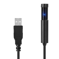 Microphone à condensateur filaire mini USB SF-558, col de cygne flexible, léger, portable, omnidirectionnel, pour l'enregistrement musical et l'enseignement