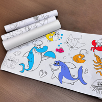 Rouleau de papier à colorier personnalisé DIY pour le dessin et le graffiti des enfants