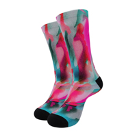 Chaussettes de cyclisme de haute qualité sur mesure absorbant la sueur Caractéristiques de compression Jacquard antibactérien Impression par sublimation pour athlètes