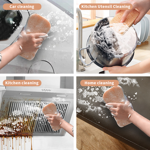 JUMBO confezione da 6 confezioni color caffè spugne Anti-graffio tecnologia parabrezza carrozzeria <span class=keywords><strong>spugna</strong></span> da cucina per uso domestico - Product Image 5