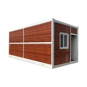 Rumah kontainer lipat kantor portabel, rumah lipat modular biaya rendah
