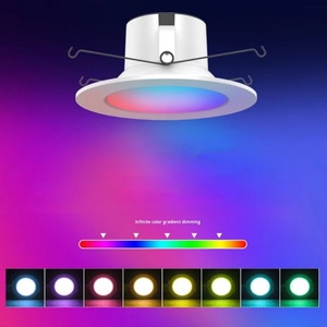 Luz LED Empotrable Inteligente con Wifi, RGBW, Control Remoto, Cambio de Color, Regulable, 6 Pulgadas, Estándar Estadounidense, Precio de Fábrica - Product Image 5