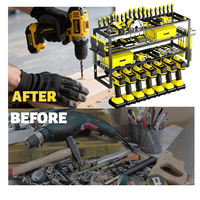 Boîtes de rangement pour outils de suspension à main électriques multifonctions à montage mural robuste pour garage Armoire de rangement utilitaire
