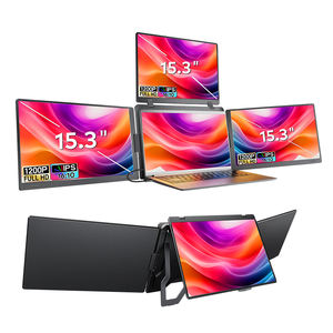 Extensor de pantalla para portátil S980 de venta al por mayor de fábrica, monitor cuádruple de 15.3 pulgadas para portátiles de 12 a 18.5 pulgadas, monitor portátil - Product Image 1