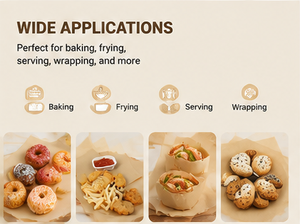 Pre Cut Kraft Paper Sheets Rectangle Non Stick Baking Liners Easy To Use Cake <b>Tools</b> Mat - Product Image 5