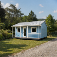 Maison mobile préfabriquée à deux étages avec balcon et escalier pour usage résidentiel