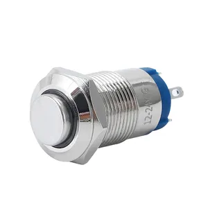 Custom 12mm 24v AC DC On Off Waterproof Explosion Proof Round Push Button Electrical Switch