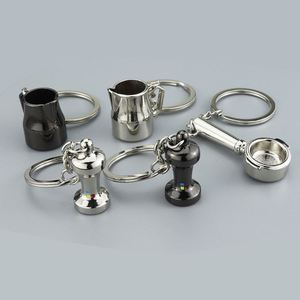 3D MINI Metal Coffee Equipment Key <b>Ring</b> Moka Pot Coffee Cup Bucket <b>Keyring</b> Cafe Gift for Coffee Lovers Keychain - Product Image 6
