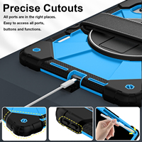 Étui de protection WESOROL pour Lenovo Xiaoxin Pro 13 Pro GT 13 Idea Tab Pro Gen 2 TB390 360 avec support, bandoulière et porte-stylo, noir et bleu