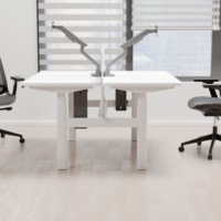 Bureau électrique ergonomique moderne PRORIALS réglable en hauteur pour l'étude ou le travail sur ordinateur, poste de travail pour usage au bureau