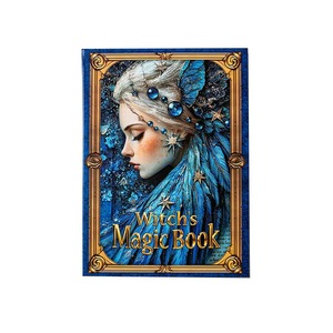 Grand <span class=keywords><strong>livre</strong></span> magique de sorcière réaliste 3D vintage, papier de décoration pour Halloween, thème de <span class=keywords><strong>la</strong></span> magie sombre du jardin - Product Image 2