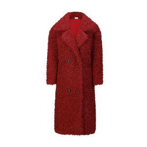 KALAIBEN-<span class=keywords><strong>Parka</strong></span> de Lana <span class=keywords><strong>Polar</strong></span> para <span class=keywords><strong>Mujer</strong></span>, Chaqueta Larga con Botones y Logotipo Personalizado para Exteriores - Product Image 1