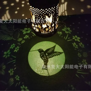 Solar Hummingbird Lantern Led Iron Art Outdoor <b>Projection</b> <b>Light</b> Free Standing Water Resistant 2 Year Warranty - Product Image 5