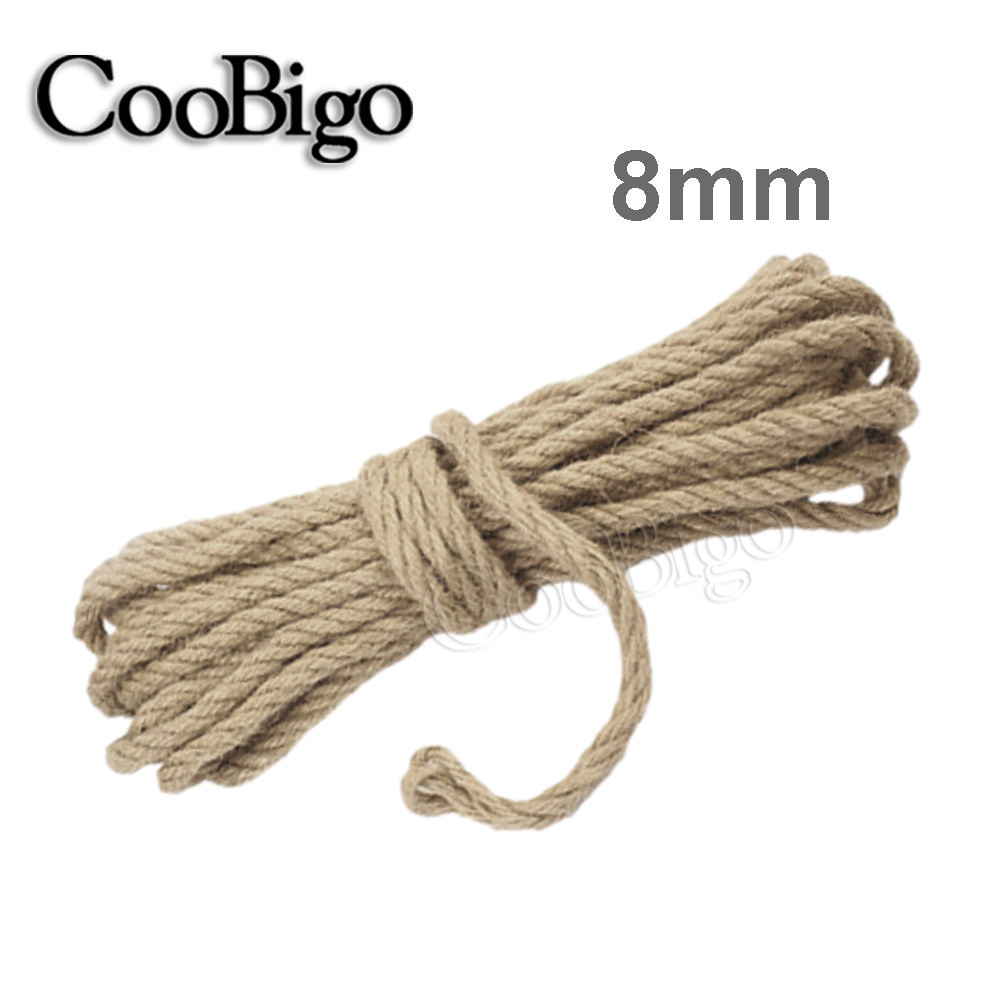 JHNEA Naturale Corda Di Iuta, Spessore 16-30mm Lunghezza 50m Corda Di Canapa Multifunzione Solido Intrecciata Spago Iuta, Per Artigianato, Imballaggio, Decorazione, Giardinaggio,50m_16mm - Foto 2