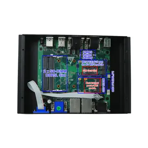 팬리스 게임용 데스크탑 컴퓨터 코어 I5 4278U I7 4500u 하드웨어 6 * rs232 마이크로 산업용 PC