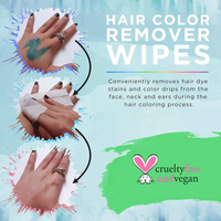 Lingettes décolorantes pour cheveux - Lingettes décolorantes sans ammoniaque pour adultes - Éliminent la couleur semi-permanente et permanente des cheveux de la peau