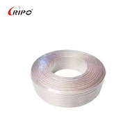 Cable de Altavoz RIPO Transparente y Flexible de 2 Núcleos, Par Trenzado, con Revestimiento de PVC Suave para HDTV, Computadora y Monitor