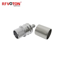Para SMA hembra Jack RF Coaxial Conector recto sin soldadura conectores de Cable impermeables de contacto de níquel para LMR600